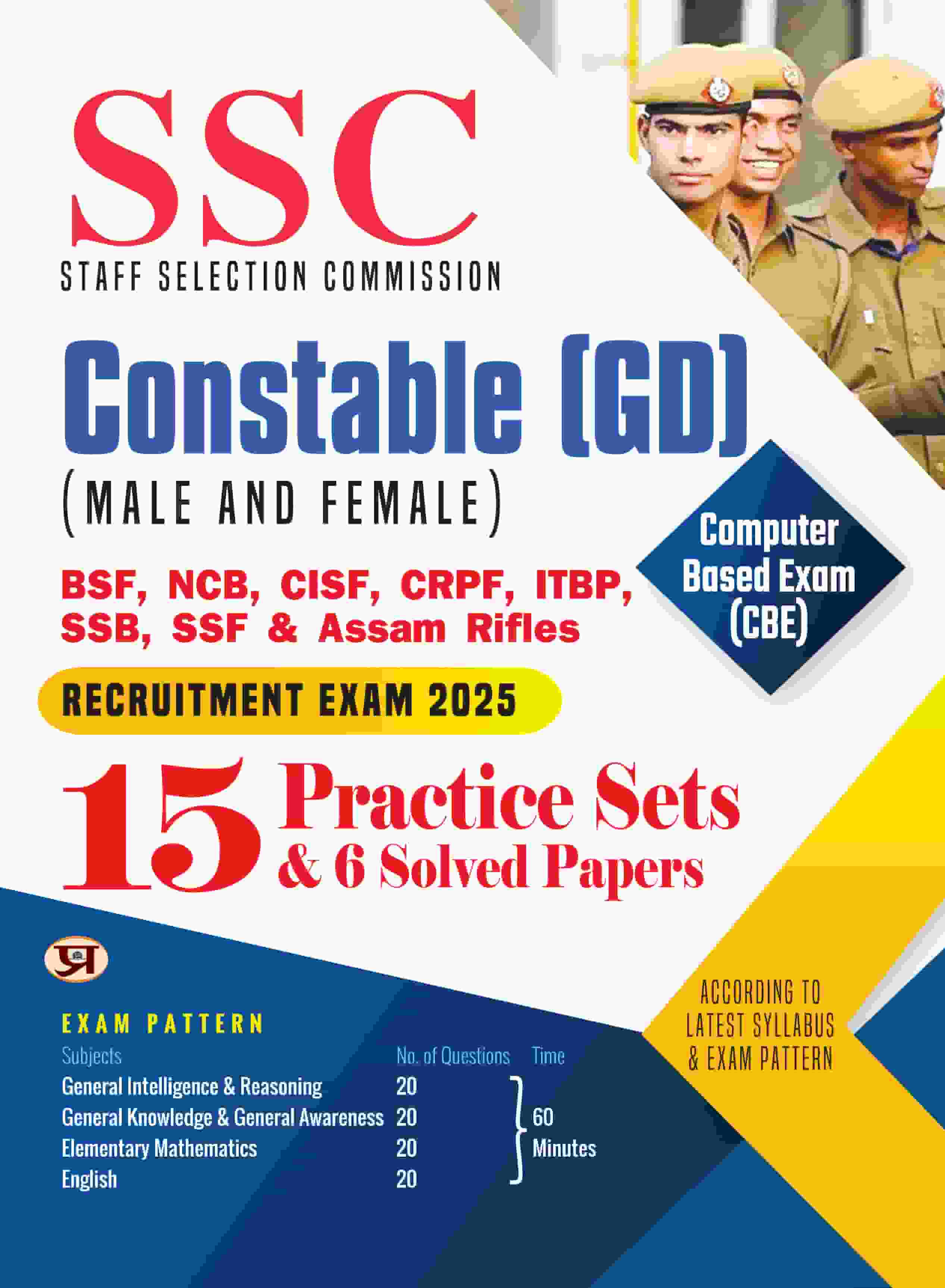 SSC GD Constable 2025 Staff Selection Commission Recruitment Exam 15 Practice Sets And 6 Solved Papers